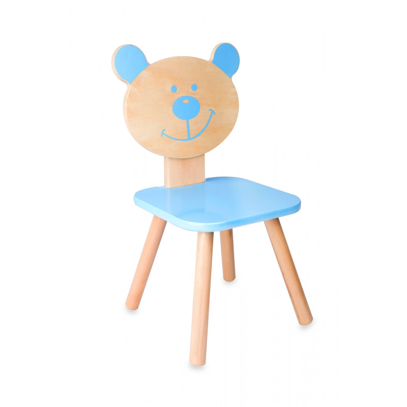 Scaun din lemn - Urs, albastru  231733
