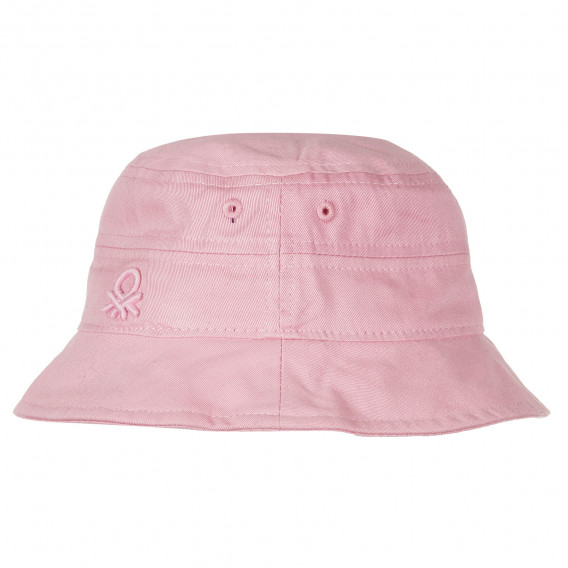 Pălărie din bumbac pentru fete, roz Benetton 231743 2