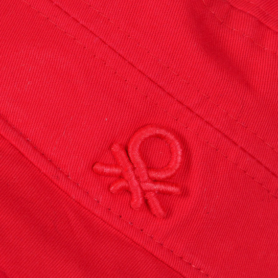 Pălărie roșie de bumbac, marca Benetton Benetton 231746 2