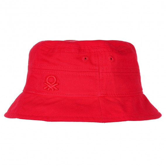 Pălărie roșie de bumbac, marca Benetton Benetton 231747 3