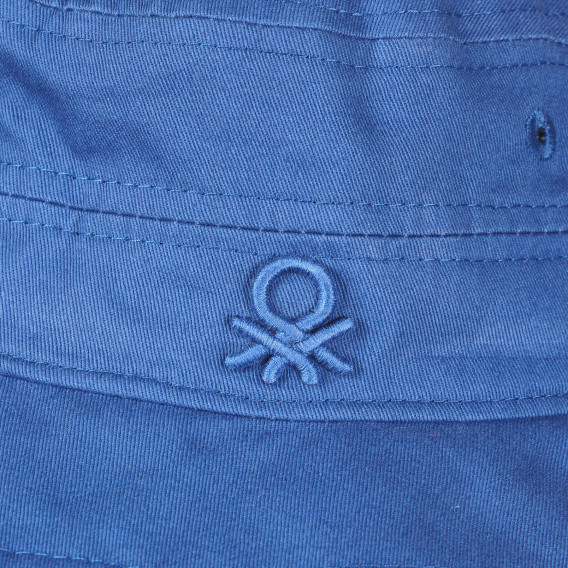 Pălărie din bumbac pentru băieți, albastră cu logo Benetton 231752 2