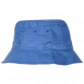 Pălărie din bumbac pentru băieți, albastră cu logo Benetton 231753 3