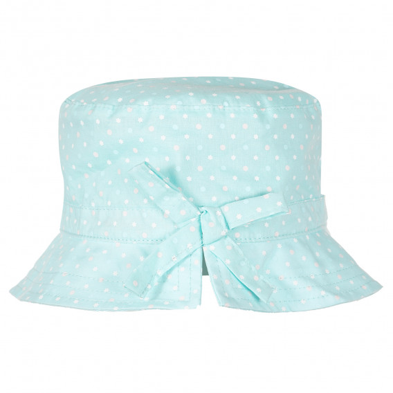 Pălărie din bumbac albastru pentru fete, marca Benetton Benetton 231758 2