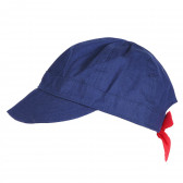 Șapcă din bumbac pentru fete, albastru Benetton 231766 