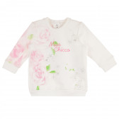 Bluză de bumbac cu mâneci lungi și flori, pentru o fetiță Chicco 231802 2