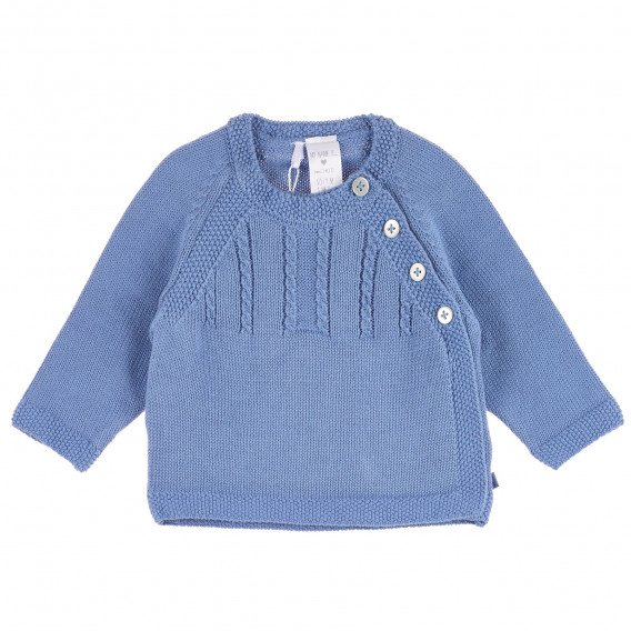Bluză tricotată cu mâneci lungi și nasturi pe o parte pentru bebeluși Chicco 231838 