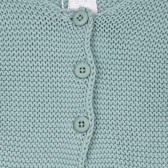Cardigan tricotat albastru deschis cu trei nasturi pentru fete Chicco 231856 2