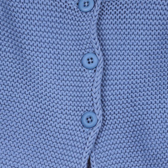 Cardigan albastru tricotat, cu trei nasturi pentru fete Chicco 231860 2