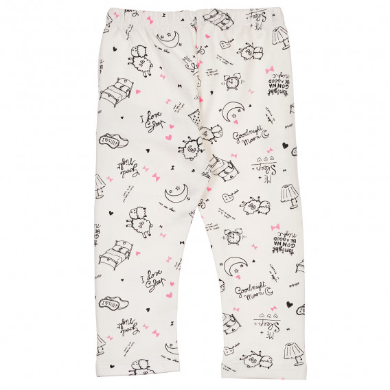 Pijamale de bumbac cu un imprimeu delicat pentru fete Chicco 231867 5