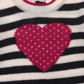 Rochie pentru copii tricotată, cu mâneci lungi și o inimă roz Chicco 232019 2