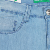 Pantaloni scurți din bumbac, cu accent de uzură Benetton 232035 2