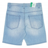 Pantaloni scurți din bumbac, cu accent de uzură Benetton 232037 4