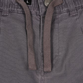 Pantaloni gri de bumbac cu dungi laterale albe Sisley 232039 2