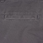 Pantaloni gri de bumbac cu dungi laterale albe Sisley 232040 3