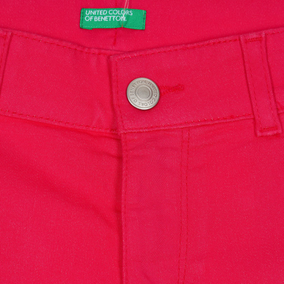 Pantaloni scurți cu picioarele pliate, roșii Benetton 232056 3