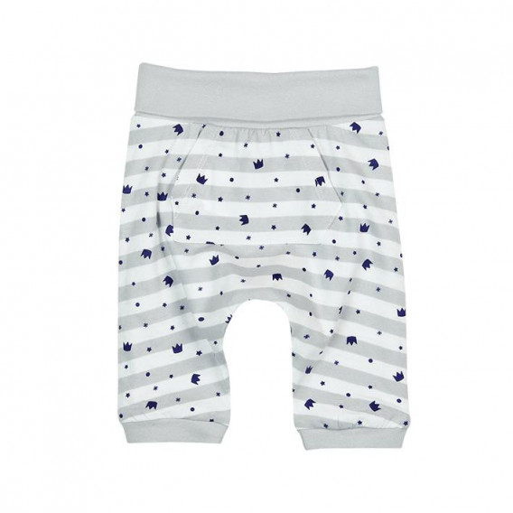 Pantaloni pentru copii, cu imprimeu de coronițe - unisex Boboli 23207 