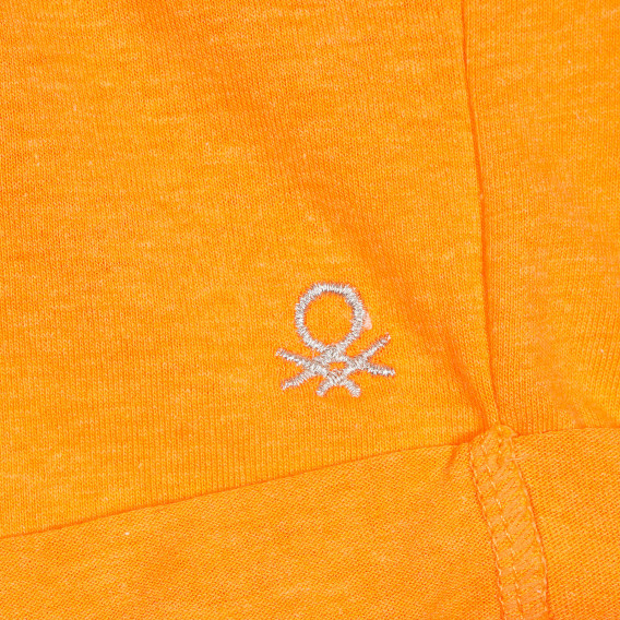 Pantaloni scurți cu sigla mărcii pentru bebeluși, portocalii Benetton 232091 2