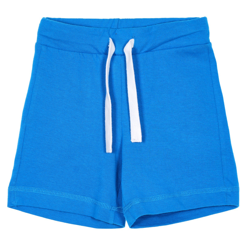 Pantaloni scurți din bumbac cu logo-ul mărcii pentru bebeluși, albaștri  232118