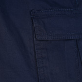 Pantaloni din bumbac cu buzunare laterale, albastru închis Benetton 232132 3