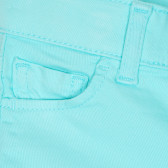 Pantaloni scurți cu capetele pliate, albastru deschis Benetton 232154 2
