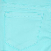Pantaloni scurți cu capetele pliate, albastru deschis Benetton 232155 3