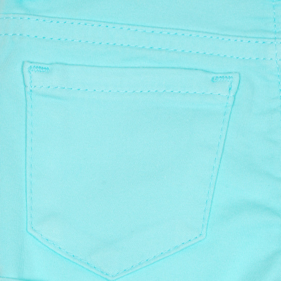 Pantaloni scurți cu capetele pliate, albastru deschis Benetton 232155 3