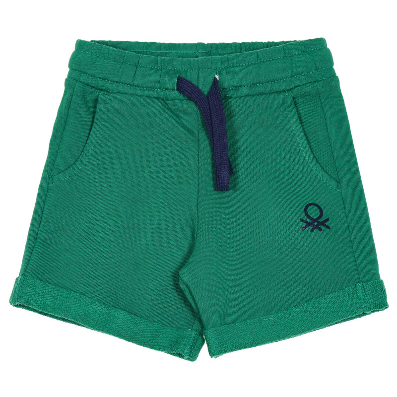 Pantaloni scurți sport din bumbac cu sigla mărcii pentru bebeluși, verzi  232157