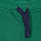 Pantaloni scurți sport din bumbac cu sigla mărcii pentru bebeluși, verzi Benetton 232158 2