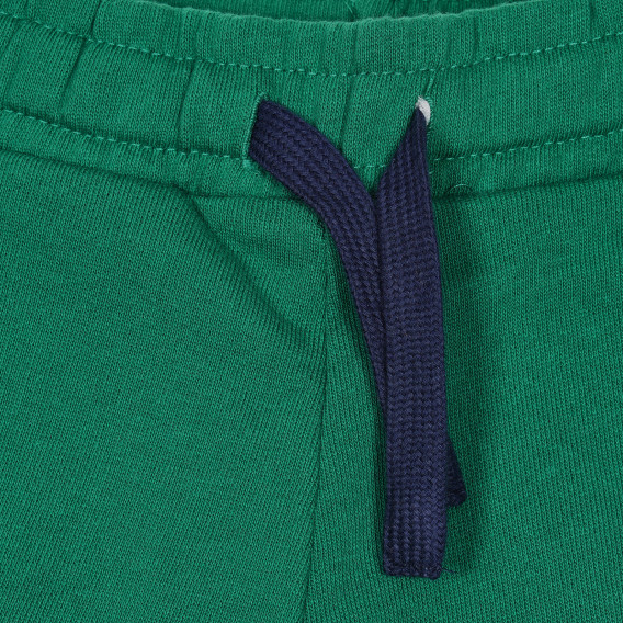 Pantaloni scurți sport din bumbac cu sigla mărcii pentru bebeluși, verzi Benetton 232158 2
