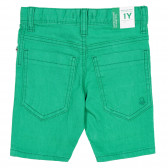 Pantaloni scurți din bumbac pentru bebeluși băieței, verzi Benetton 232168 4