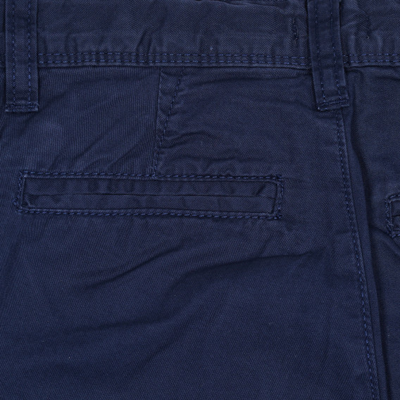 Pantaloni eleganți din bumbac, albastru închis Benetton 232183 3
