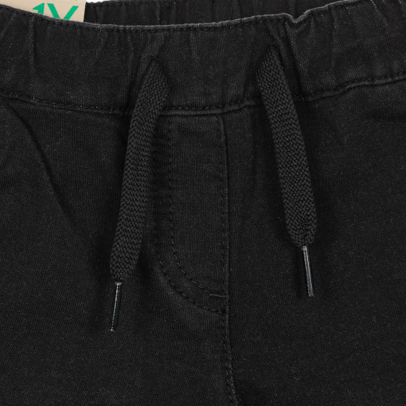Jeans cu imprimeu stea pe buzunarul din spate, negru Benetton 232198 2