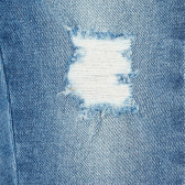 Jeans cu efect uzat pentru bebeluș, albastru deschis Benetton 232215 3