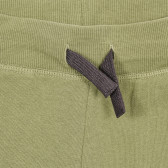 Pantaloni sport din bumbac cu detalii albastru închis, verde închis Benetton 232311 2