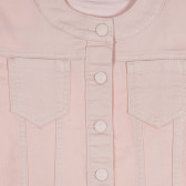 Jachetă din denim cu volane, roz deschis Benetton 232315 2