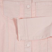 Jachetă din denim cu volane, roz deschis Benetton 232316 3