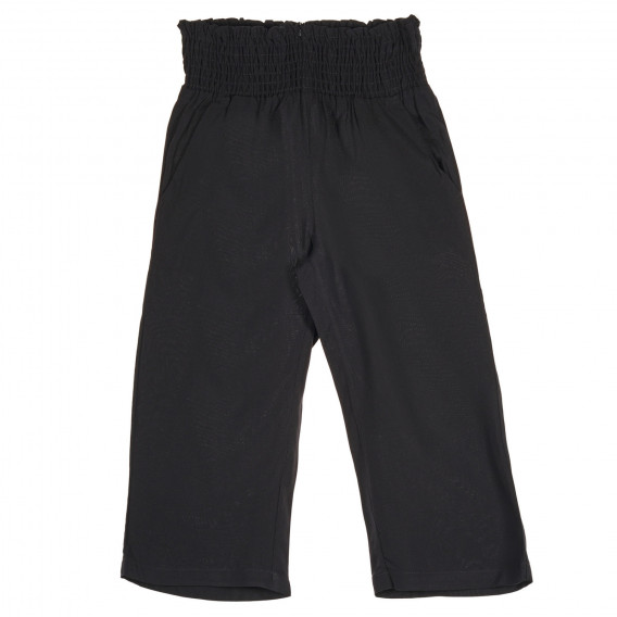 Pantaloni cu talie elastică, negri Benetton 232322 
