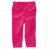 Pantaloni din bumbac cu talie elastică, roz Benetton 232326 
