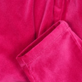Pantaloni din bumbac cu talie elastică, roz Benetton 232328 3
