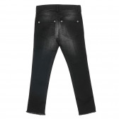 Jeans cu efect uzat cu găuri, negri Benetton 232349 4