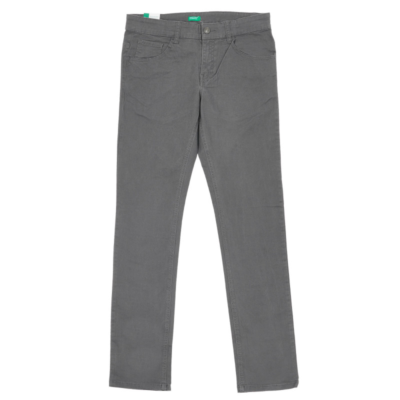 Pantaloni din bumbac cu sigla mărcii, culoarea gri  232358