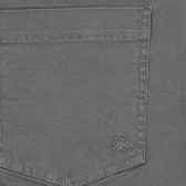 Pantaloni din bumbac cu sigla mărcii, culoarea gri Benetton 232360 3