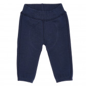 Pantaloni din bumbac cu aplicație urs pentru bebeluș, albastru închis Benetton 232392 