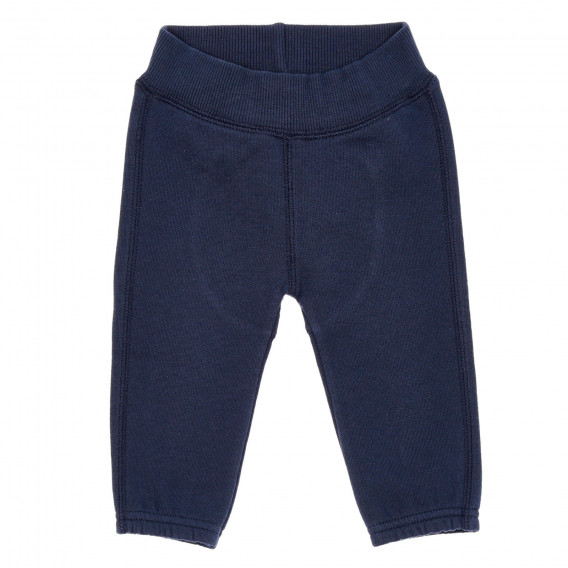 Pantaloni din bumbac cu aplicație urs pentru bebeluș, albastru închis Benetton 232392 