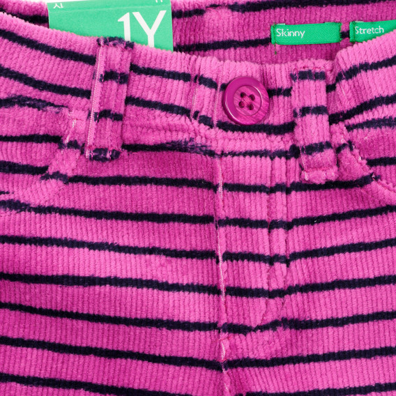 Pantaloni din denim cu dungi violet-albastru pentru bebeluș Benetton 232413 2
