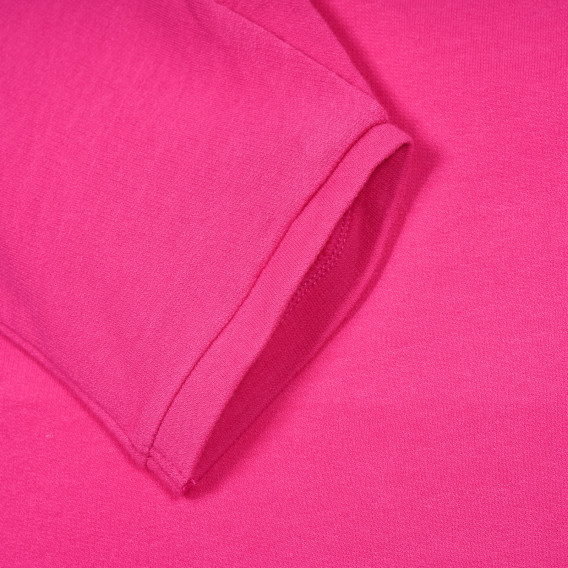 Bluză din bumbac cu inscripție din paiete, roz Benetton 232466 3