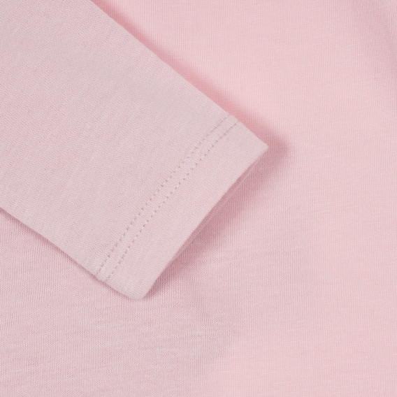 Bluză din bumbac cu aplicatie oaie pentru bebelus, roz Benetton 232490 3