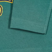 Bluză din bumbac cu imprimeu lup pentru bebelus, verde Benetton 232510 3