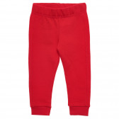 Set de bluză din bumbac cu mâneci lungi și pantaloni pentru bebeluși, roșu Benetton 232761 5