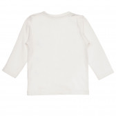 Bluză din bumbac cu imprimeu grafic pentru bebeluș, albă Benetton 232778 4